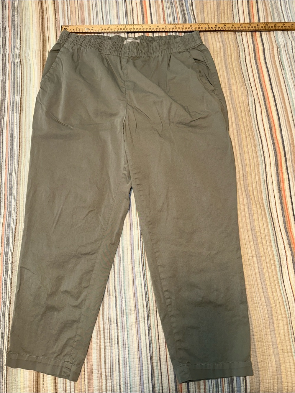 Everlane Olive Elastic-Waist Chinos